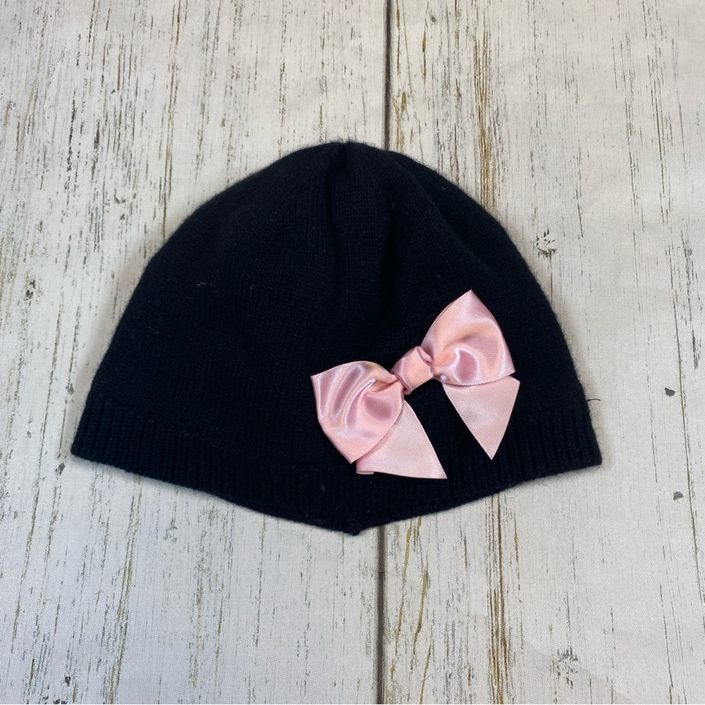Kate Spade New York Wool Beanie Hat with Satin Bow